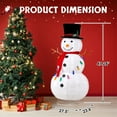 thumbnail image 6 of Tcbosik 4ft Pop-Up Snowman Christmas Decoration, Pre-Lit Snowman with LED Lights, Xmas Holiday Decor with Hat, Red Scarf and 2 Branch Arms for Indoor Outdoor Porch Yard Garden Patio, White, 6 of 10