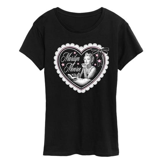 Marilyn Monroe - Lace Heart - Women's Short Sleeve Graphic T-Shirt