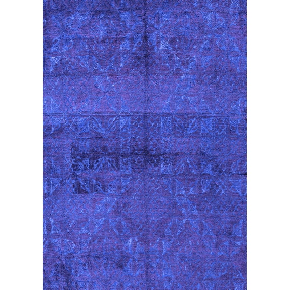 Ahgly Company Indoor Rectangle Persian Purple Bohemian Area Rugs, 6' x 9'
