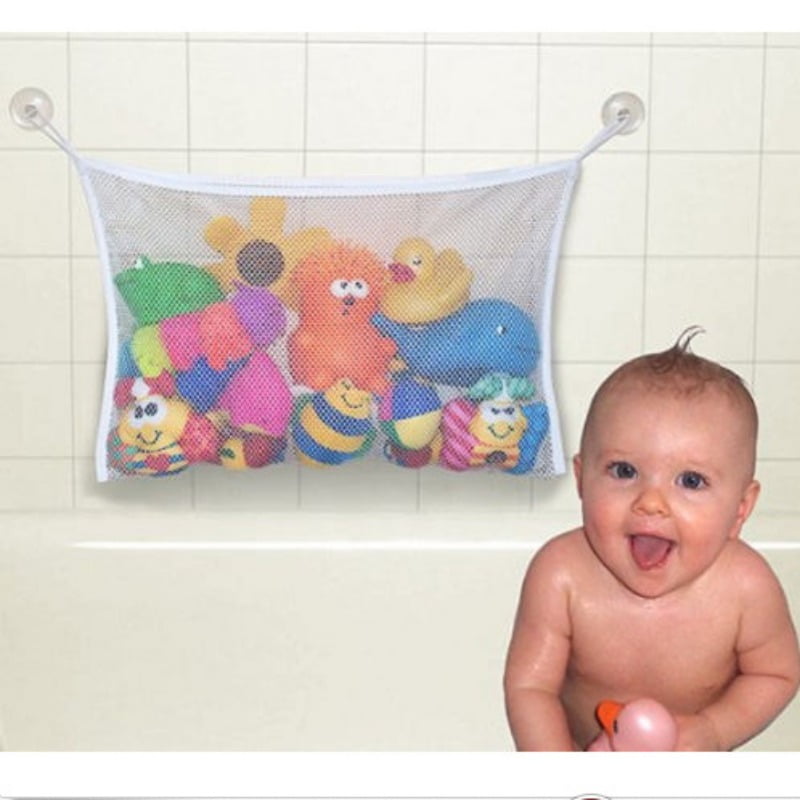 Baby Bath Bathtub Toy Mesh Storage Bag Organizer Suction Bathroom Stuff Tidy Net 