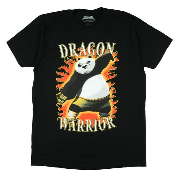 Kung Fu Panda T-Shirt Men's Po Dragon Warrior Adult Short Sleeve Tee