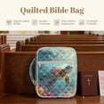 thumbnail image 6 of ZUXONGSY Sea Turtle Hibiscus Print Bible Cover Case for Women Portable Bible Bag Large Christian Tote Bag with Pen Holder Carrying Book Case for Religious, 6 of 7