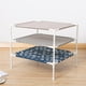 thumbnail image 4 of QUTETN Elevated Cooling Pet Bed for Cats and Dogs - Washable, Detachable, Indoor Comfort with White Metal Frame and Checkered Brown/Beige Fabric, Pet Cooling Bed | Cozy Pet Furniture | Durable Pet Cot, 4 of 4