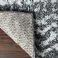 thumbnail image 6 of Abstract Stripe Plush Polypropylene Indoor Shag Area Rug - 5' x 7’, Cream/Black, 6 of 8