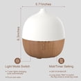 thumbnail image 3 of Haoday 6 Top Essential Oils, 300ml Wood Grain Aromatherapy Diffusers with Remote Control, 7 Colors Light, Adjustable Cool Mist Mode Essential Oil Diffuser, Timer&Waterless Auto Shut Off, 3 of 6