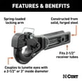 thumbnail image 2 of Curt 48010 Steel Pintle Hook Receiver Mount for Trailer Hitches and Vehicles, 2 of 2
