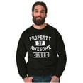 thumbnail image 4 of Sarcastic Property of Awesome Dude Men's Crewneck Sweatshirt Brisco Brands S, 4 of 6