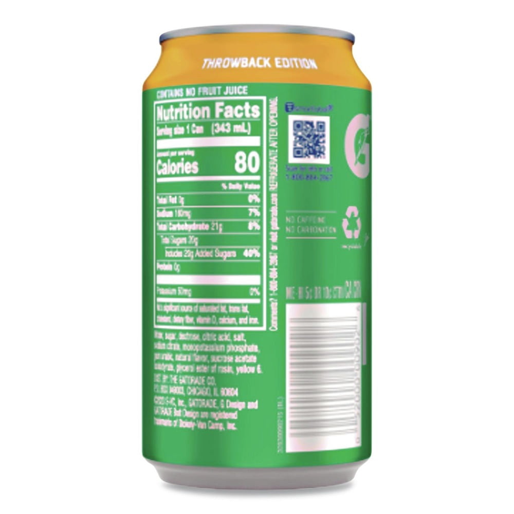 Thirst Quencher Can Orange, 11.6oz Can, 24/Carton