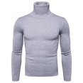 thumbnail image 4 of Winter Knitwear For Men Long Sleeve Turtleneck Slim Fit Pullover Sweater, 4 of 10