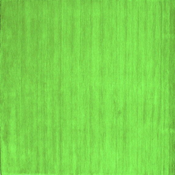 Ahgly Company Indoor Square Solid Green Modern Area Rugs, 4' Square