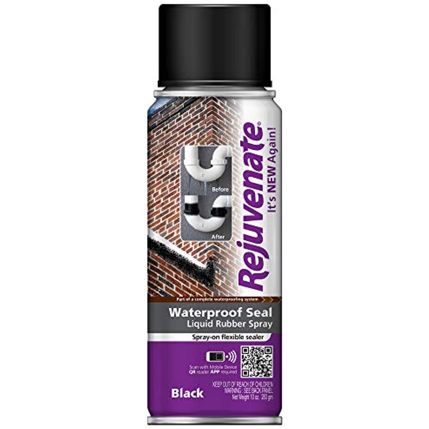 Rejuvenate Waterproof Seal Liquid Rubber Spray 10 Oz