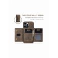 thumbnail image 1 of M2 iPhone 15 Pro Max Protective Split Case with Magnetic Attachment and Card Slot - Premium Slim Design for On-the-Go Convenience, Scratch & Drop Protection, Stylish Functional Cover (Brown), 1 of 7