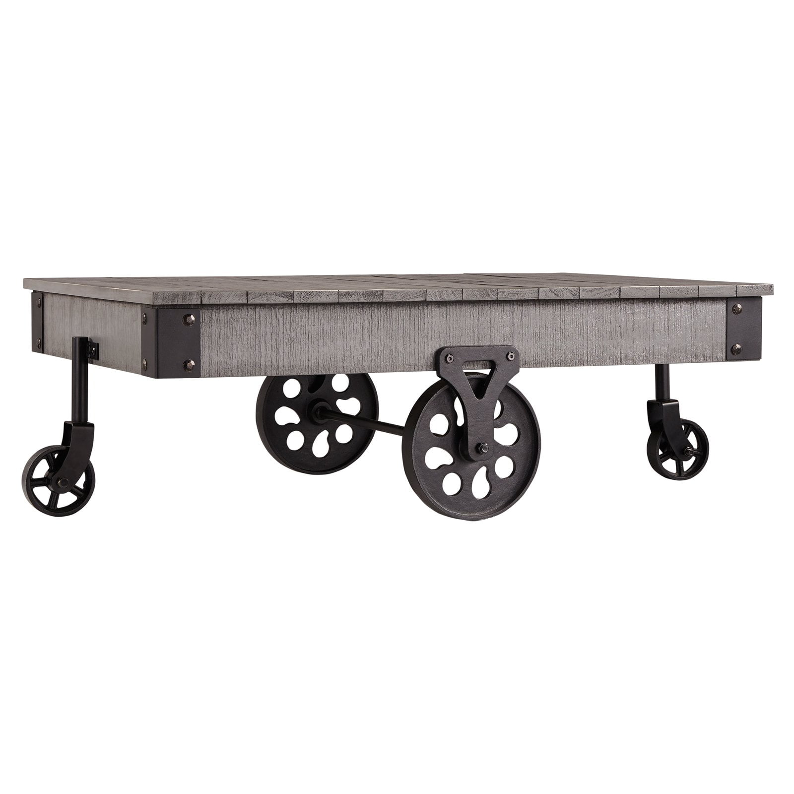 HumbleNest Hartley Farmhouse / Cottage Coffee Table with Wheels