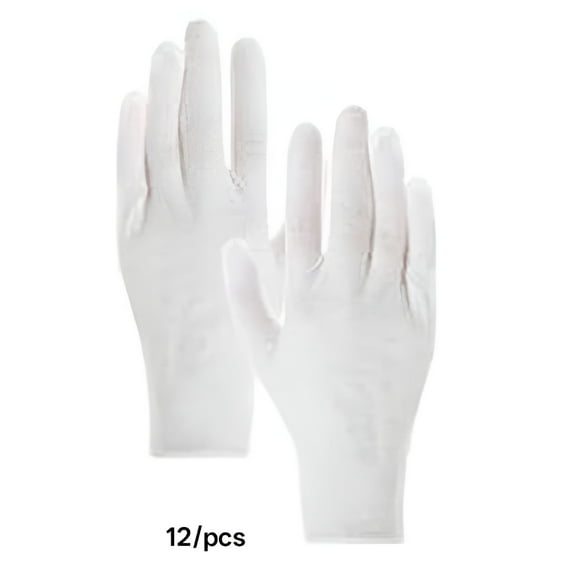 TELOLY 12 Pairs White Cotton Gloves for Dry Hands Moisturizing Overnight Gloves Thin Cotton Liner Gloves for Eczema Sleeping Women Men Art Handling One Size Fit Most Adult Moisturizing Hand Gloves