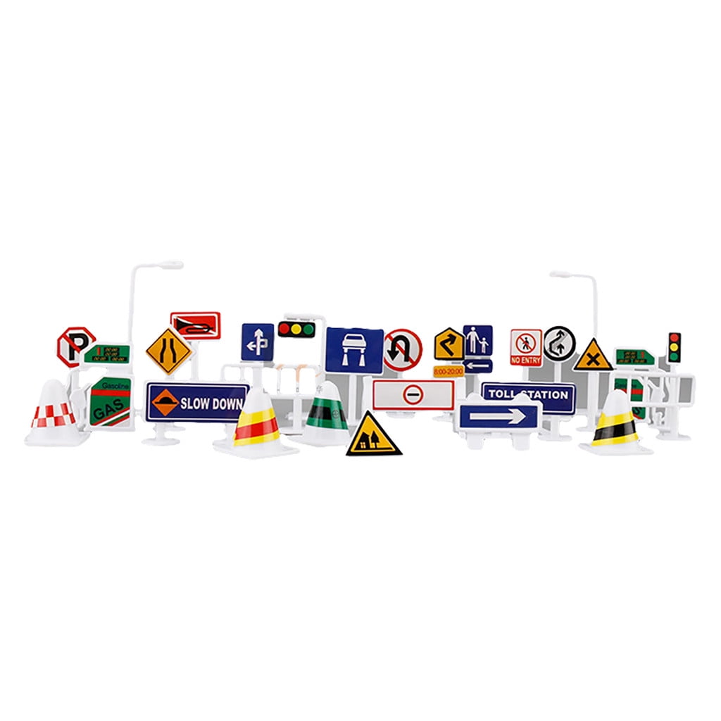 28PCS/SET Traffic Road Sign Educational Kids Play Baby Children Learning  IE s 