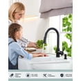 thumbnail image 3 of Wowow Single Handle Pull-Down Sprayer Kitchen Faucet with Soap Dispenser in Oil Rubbed Bronze, 3 of 7