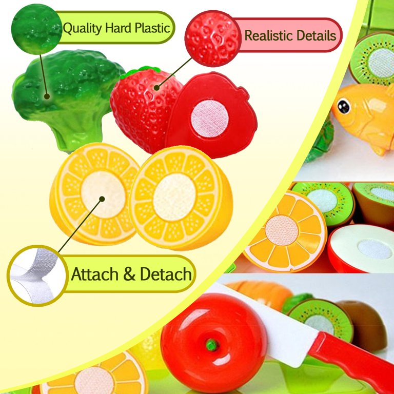 Pretend Game Set Wooden Pizza Food Cutting Toy Simulation Vegetable Slice  Models for Children Role Play Preschool Gift