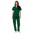 thumbnail image 4 of Adar Universal Unisex Scrub Set - Unisex V-Neck Scrub Top & Tapered Drawstring Scrub Pants, 4 of 7