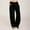 #1-Black, variant on Patlollav Pants for Women's Casual Solid Cotton Linen Trousers Drawstring Pants Elastic Waist Long Wide Leg Pants