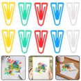 thumbnail image 2 of GOOHOCHY 100 clips de papel pequeños con forma de marcapáginas, clips flexibles, pequeños clips de papel multifunción, 2 of 7