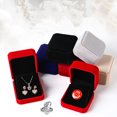 thumbnail image 2 of pitrice Velour Jewelry Earrings Card Necklace Display Box Bracelets Rings Badge Buckle Counter Organizer Case Organization Pink, 2 of 8
