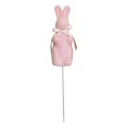 thumbnail image 4 of Figura de conejo de Pascua para jardín, estaca de conejo flocado, estatua de conejo, adorno de relleno para jarrón, decoración para el hogar, interior Rosa claro, 4 of 8