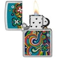 thumbnail image 3 of Zippo 48579 Flower Power Design Street Chrome Windproof Lighter, 3 of 5