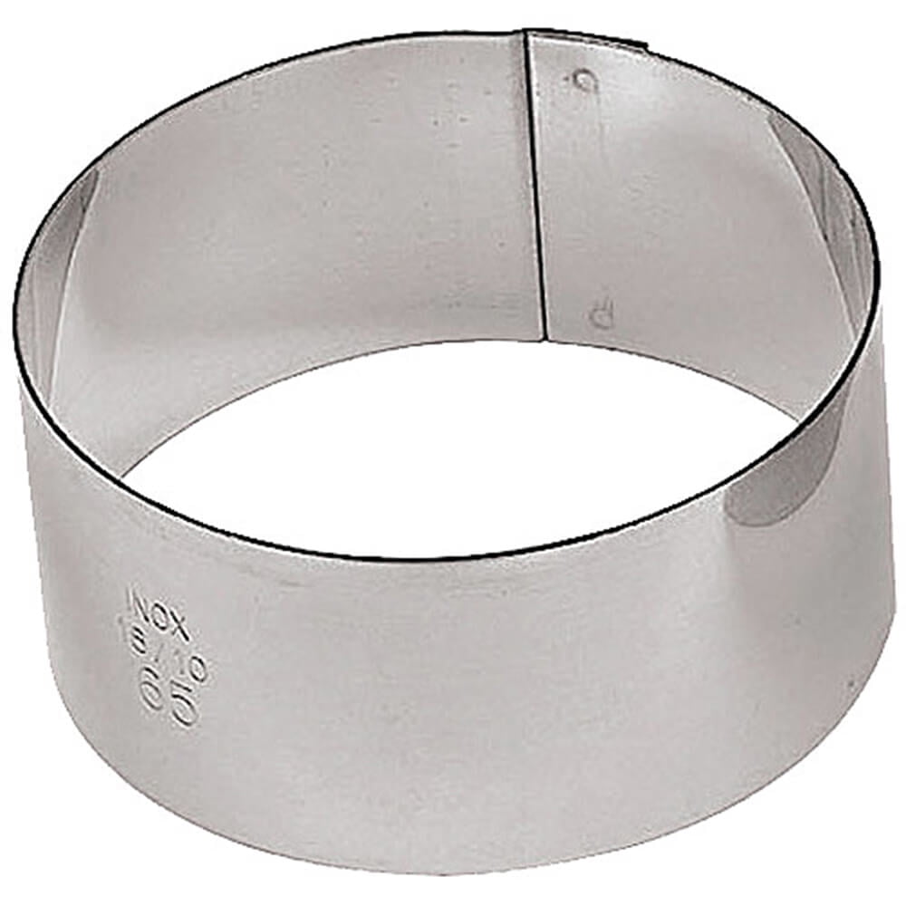 Paderno World Cuisine Pastry Ring, 2.38", 6PK, Stainless Steel, 47425