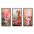 thumbnail image 2 of Designart "Vintage Pink Collage San Francisco Dreams I" San Francisco Framed Wall Art Set Of 3 - Pink Industrial Frame Gallery Wall Set For Home Decor, 2 of 6
