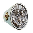 thumbnail image 3 of 925 Sterling Silver Virgin Mary Madonna Jesus Christ Cross Ring TA511 US Size 12, 3 of 15