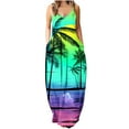 thumbnail image 2 of pstuiky Women's Fashion Sexy Vintage V Neck Sleeveless Printing Party Dresses, 2 of 5
