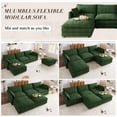 thumbnail image 4 of Muumblus 110" Oversized Modular Sectional Sofa with 2 Movable Ottoman, U Shaped Deep Seat Cloud Couch for Living Room, Green Chenille, 4 of 10