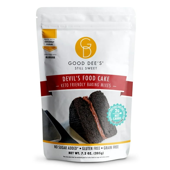 Good Dee's Devil's Food Cake - Low Carb Keto Cake Mix, Grain-Free, Gluten-Free  No Sugar Added* Cake Mix
