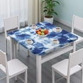 thumbnail image 3 of Colorful Tie Dye Pattern Square Fitted Tablecloth with Elastic Edge,Square Table Cover,Washable Elastic Table Cover for Home Kitchen Party Decor 34"x34", 3 of 6