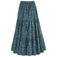 thumbnail image 3 of Womens Reversible Long Skirt - Broomstick Boho Midi Skirt by CATALOG CLASSICS - Blue Lagoon, Large, 3 of 3