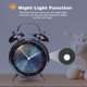 thumbnail image 5 of Super Loud Alarm Clock for Heavy Sleepers Adults,Twin Bell Retro 4 Inch Silent Non-Ticking Quartz with Backlight, Metal dial, Alarm Clocks for Bedrooms Bedside (Blue), 5 of 5