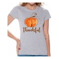 thumbnail image 1 of Awkward Styles L'action de Grâce T-Shirt Remercient les Chemises de Citrouille pour les Femmes, 1 of 4