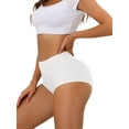 thumbnail image 4 of INSPIRAR CHIC Bragas para Mujeres Elásticas de Cintura Alta Sin Forro Transpirables Sin Marcas S Blancas, 4 of 4