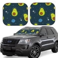 thumbnail image 6 of Kdxio Avocado In Space Print 2-Piece Sun Shade Front Windshield - Foldable Car Front Window Sunshades For Most Sedans Suv Truck, 6 of 6