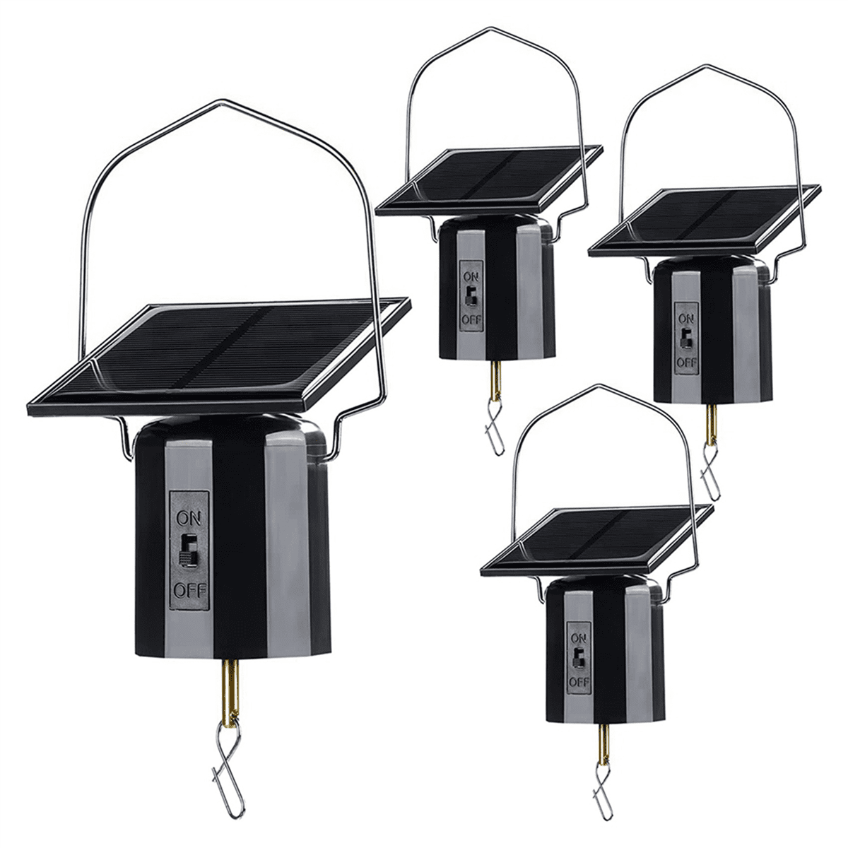 8Pcs Solar Powered Wind Spinner Motor Solar  Hanging Rotating Motor Revolving Wind Chime Spinner Motor for Display