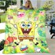 thumbnail image 1 of Mantas con estampado de dibujos animados de bob Esponja para mantener el calor, suave y cómodo, manta de cama de viaje para el hogar, forros de cama, regalo de cumpleaños, 1 of 4