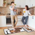 thumbnail image 5 of Retro Honey Bees Wildflowers Kitchen Mat Set of 2 Anti-Fatigue Kitchen Rug Set Non Slip Foam Cushioned Kitchen Runner Rugs and Mats Comfort Standing Mat for Farmhouse Doormat Laundry, 5 of 6