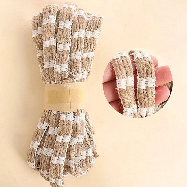Cinta de yute Vintage para regalo de boda, cuerda de arpillera de Yute Natural para manualidades, cuerda de cáñamo, decoración de envoltura de regalo de Navidad, 5m