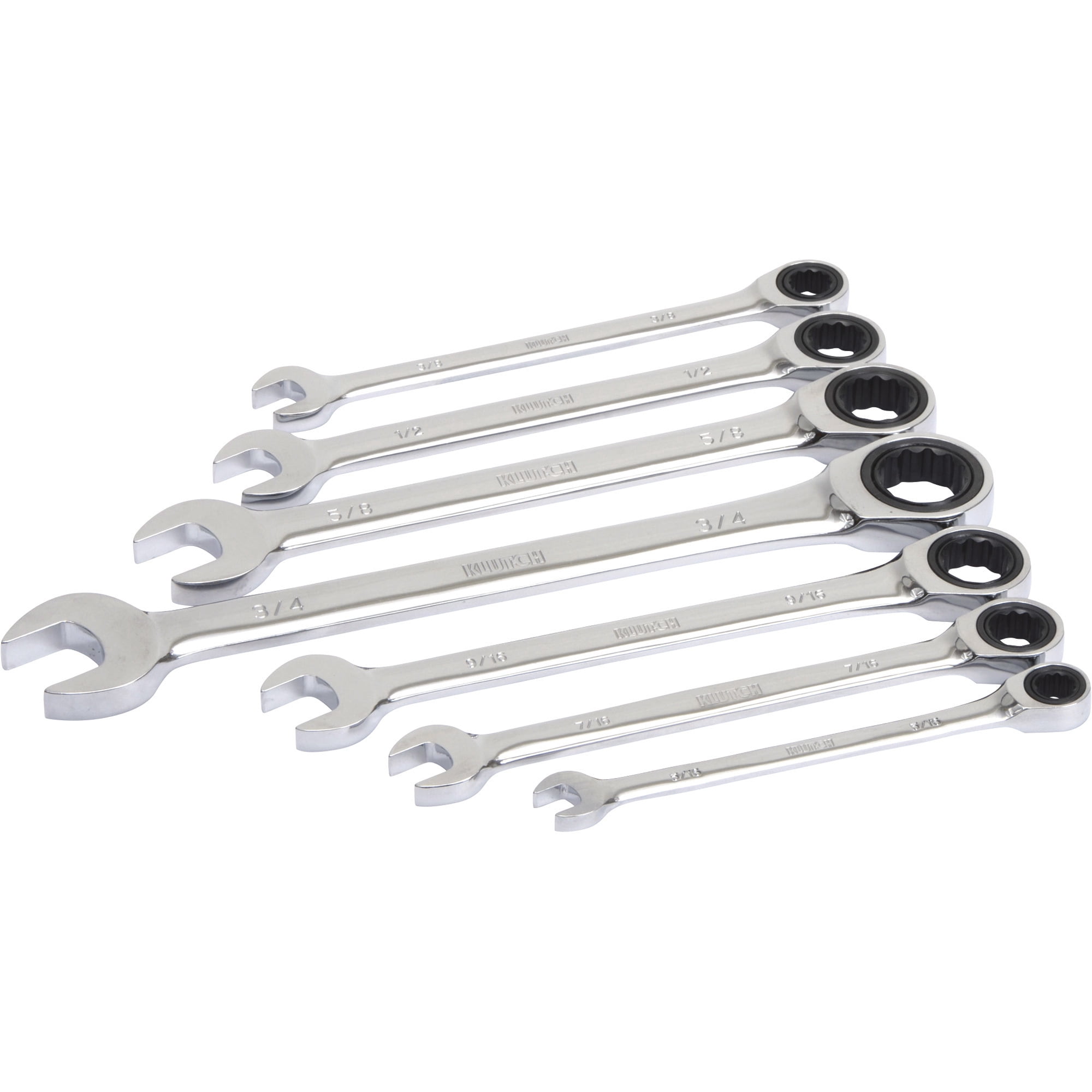 Klutch Ratcheting Wrench Set, 7-Pc., SAE: 5/16in.-3/4in.