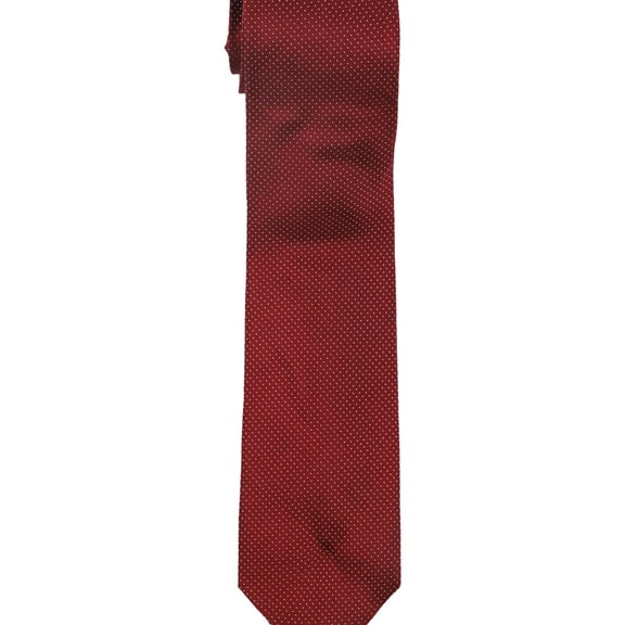 Ryan Seacrest Mens Silk Pindot Self-tied Necktie, Red, One Size