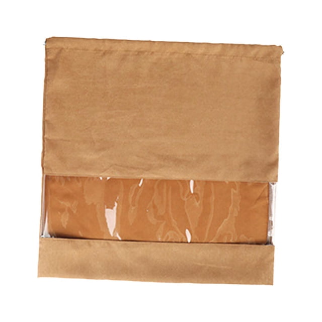 veasfak Cloth Storage Pouch String Dust Bags Packing Shoe Pouch Bag Organizer Waterproof Coffee 40cmx40cm