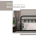 thumbnail image 4 of Alazyhome  Simple Vintage Metal Platform Bed Frame, Easy-Assembly Black N/A King Americana, 4 of 7