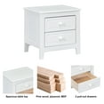 thumbnail image 5 of Bellemave Modern American Retro Style Nightstand with Drawers Mid Century Classic Bedside Table Small Floor Cabinet Sofa End Table 2-Drawer Nightstand for Bedroom, White, 5 of 9