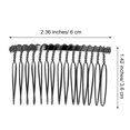 thumbnail image 2 of Senkary 10 peines para el pelo con clip de alambre de metal, peines para velo de novia (15 dientes negros), 2 of 2