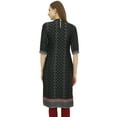 thumbnail image 4 of Bimba Women's Designer Black Printed Tunic Top Sassy Kurta Festive Kurti-26, 4 of 5